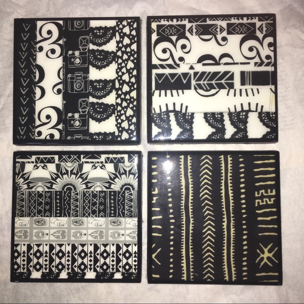 Funky Design - Coaster/Trivet Set 4